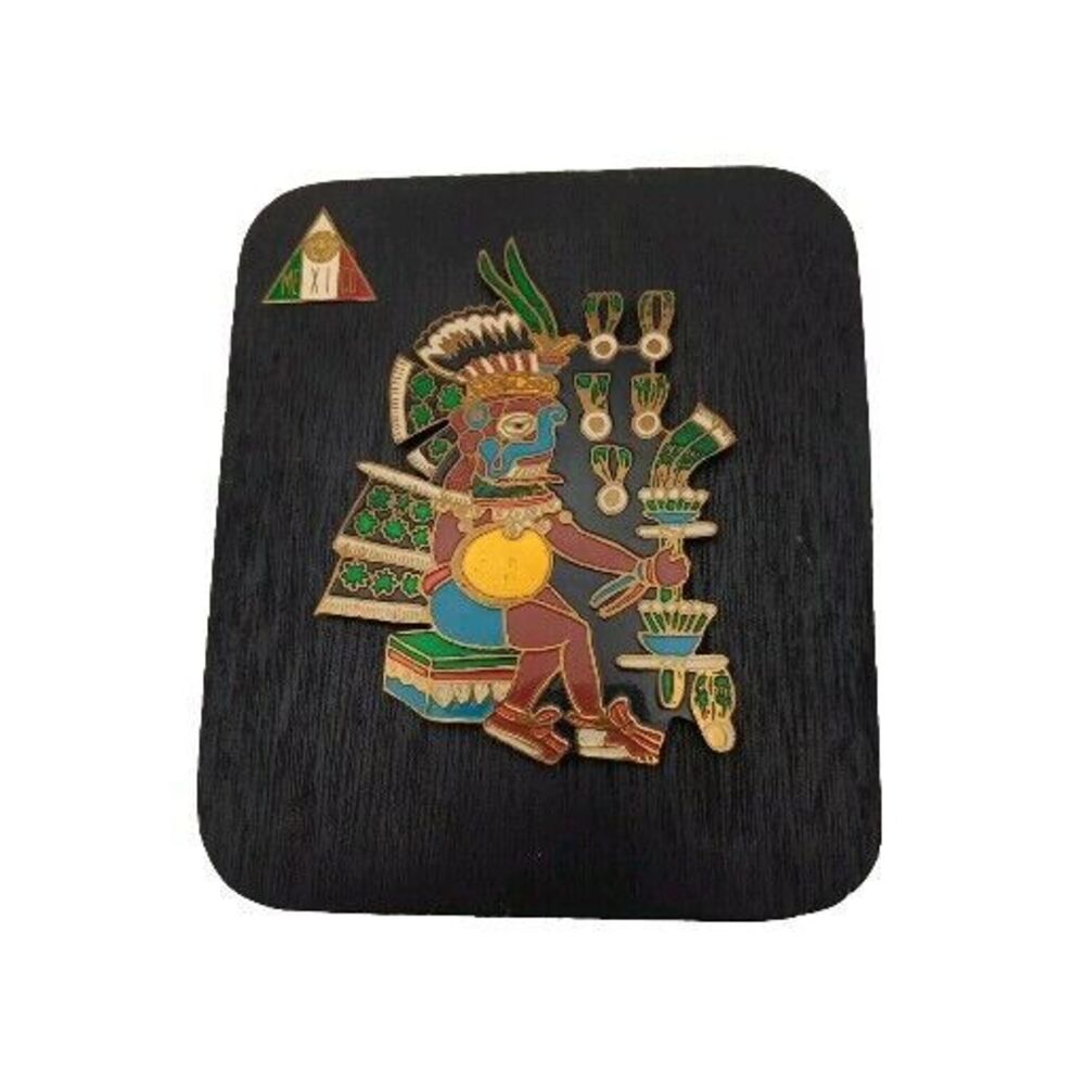 Aztec Rain God Mayan Calendar March Birthday Artacoxpan Wood Wall Mexican Art